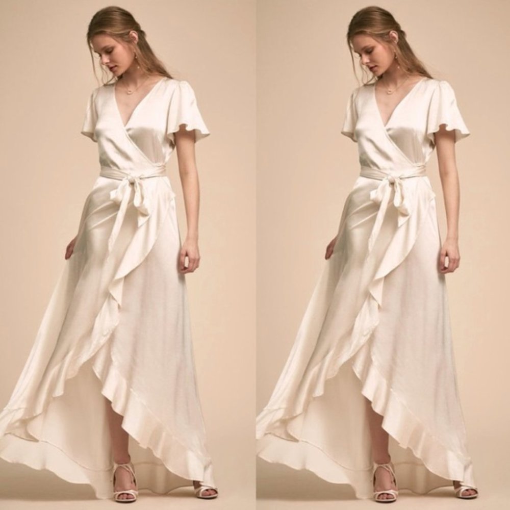 Anthropologie Cream Maxi Dress